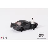 MiniGT Nissan Skyline GT-R (R32) 1992 + Tsugio Matsuda figure1/64, gunmetal
