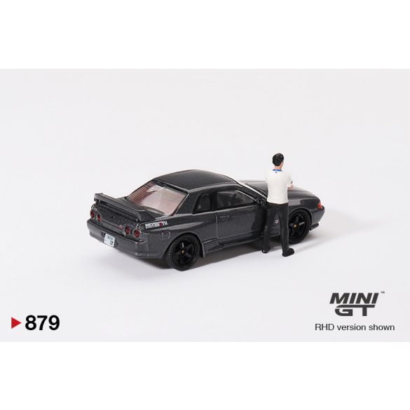 MiniGT Nissan Skyline GT-R (R32) 1992 + Tsugio Matsuda figure1/64, gunmetal