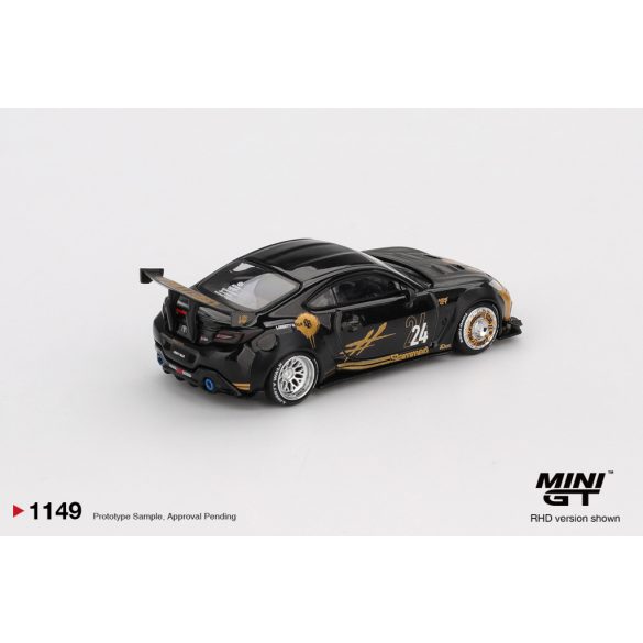 MiniGt Toyota GR 86, lb-nation, black/gold