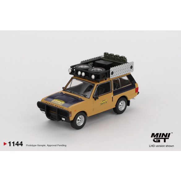 Mini GT 1981 Range Rover C.Swoboda & K.Mentel winner camel trophy sumatra, yellow/black